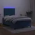 Krevet s oprugama i madracem LED tamnoplavi 120 x 190 cm baršun