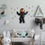 Wallity Zidna dekoracija Cosmonaut 3, 35cmx47cmx10cm, Crna