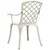 5-dijelni bistro set od lijevanog aluminija bijeli