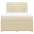 vidaXL Box spring postelja z vzmetnico krem 160x200 cm blago