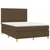 Vidaxl Box spring postelja z vzmetnico temno rjava 140x200 cm blago