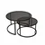 Hanah Home Milas set klub stolova, crna / dimljeno staklo