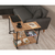 Hanah home Klub sto Melin 70x63x76cm Bež-Crni
