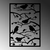 Opviq Zidna dekoracija Tree Branch Birds, 47x66 cm, 1.2 mm, Crna