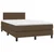 Vidaxl Box spring postelja z vzmetnico LED tem. rjava 120x200 cm blago