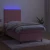 vidaXL Box spring postelja z vzmetnico LED roza 90x200 cm žamet