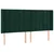 vidaXL Box spring postelja z vzmetnico LED tem. zelena 180x200cm žamet