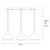 Conceptum Hypnose Luster Saglam-3781, 97x16 cm, 3xE27