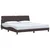 Vidaxl Posteljni okvir brez vzmetnice temno rjav 200x200 cm blago