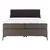 Hom`in POSTELJA BOXSPRING 120 cm x 200 cm , tekstil antracit, črna