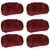 Pokrivači za bacanje 6 pcs Bordeaux Crvena 240 x 270 cm Runo