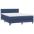 Krevet box spring s madracem LED plavi 140x190 cm od tkanine