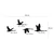 WallXpert metalni zidni ukras DK-FLY-BR103, ptice u letu, 4 dela, crni