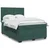 Vidaxl Box spring postelja z vzmetnico temno zelena 140x200 cm žamet