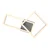 Rabalux Luster Ellinor, LED, 24W, 4000K, 50x30cm, Sivi