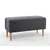 Atelier del Sofa Tabure Glend, 100x50x43cm, Tamnosivi