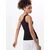 Womens asymmetrical top black