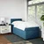 Box spring krevet s madracem tamnoplavi 90x190 cm baršunasti