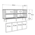 Hanah Home Konzola Arno KB150, 150x75x35 cm, Antracit-srebrne boje