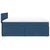 Vidaxl Box spring postelja z vzmetnico modra 140x200 cm blago