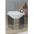 Hanah Home set od 4 umetnutih stočića Telwe, beli mermer / antracit
