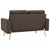 2-dijelni set sofa od tkanine smeđi
