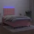 Vidaxl Box spring postelja z vzmetnico LED roza 120x200 cm žamet