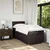 vidaXL Box spring postelja z vzmetnico temno rjava 90x200 cm blago