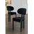 Hanah Home set trpezarijskih stolica Dore 4 kom, antracit tkanina Babyface, crne metalne noge