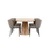 Venture Design Jedilna garnitura Stjärnö miza z 6 stoli Edina 200x90x76 cm rjava