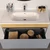 HANAH HOME Kupatilski ormarić sa umivaonikom i ogledalom (2 komada) Harmony Light Grey