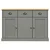 Komoda s ladicama VIGO 113x40x75 cm siva od masivne borovine