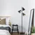 Opviq Podna lampa Spoly 13795, 37 x 37 x 162 cm, 3 x E14, 250 cm Kabl, Crna