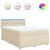 vidaXL vidaXL Box spring postelja z vzmetnico krem 140x190 cm blago, (21306479)
