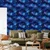 Akvarelna tapeta Galaxy modra, temno modra in rjava 50x1000 cm