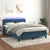 Vidaxl Box spring postelja z vzmetnico LED temno modra 140x190cm žamet