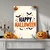 WallXpert slika na platnu 70100HALC-016, natpis Happy Halloween sa slepim miševima i zvezdicama, 70 x 100 cm