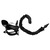 Tailz Black Cat Tail Anal Plug & Mask Set Black