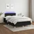 Krevet box spring s madracem LED crni 120 x 190 cm od tkanine