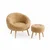 ATELIER DEL SOFA Fotelja i tabure Lida Brown