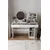 Hanah Home Sto za šminkanje Harmony 2 Round, 124 x 135 x 40 cm, Beli