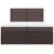 Vidaxl Box spring postelja z vzmetnico temno rjav 200x200 cm blago