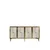 Hanah Home komoda Pega 150, 125 cm, bela / travertin / zlatna