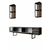 HANAH HOME Chrome Line Walnut Black
