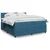 Vidaxl Box spring postelja z vzmetnico modra 200x200 cm žamet