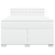 vidaXL Box spring postelja z vzmetnico bel 140x200 cm umetno usnje