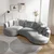 Atelier del Sofa Ugaona garnitura na razvlačenje Venedik Left, 317 x 163.5 x 71 cm, Siva