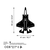 Wallity Zidna dekoracija F-35A, 60 x 41 cm, Crna