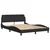 Krevet s madracem Dover crni 140 x 190 cm baršunasti