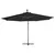Konzolni vrtni suncobran s LED svjetlima 350 cm crni